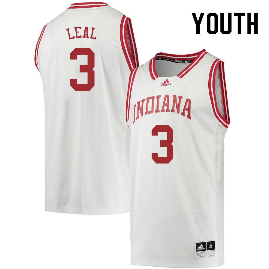 Youth #3 Anthony Leal Indiana Hoosiers College Basketball Jerseys Sale-Retro